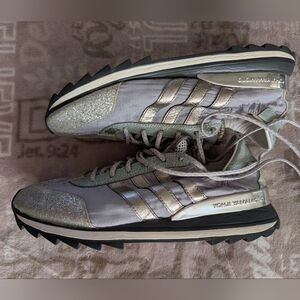 Adidas Y-3 By Yohji Yamamoto Silver Metallic Runner Sneakers